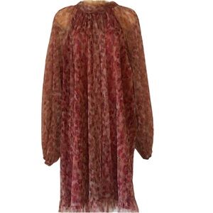 Woman’s fall abstract elegant multi colored Eloquii  dress